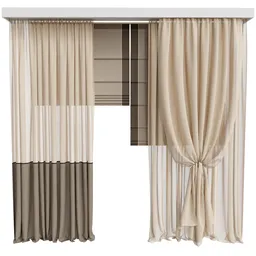 MI Silk And Cotton Curtain Set