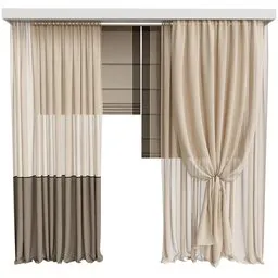 MI Silk And Cotton Curtain Set
