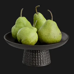 Green Pear Fruit Plate Decoration Model