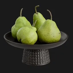 Green Pear Fruit Plate Decoration Model