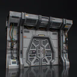 Scifi industrial door