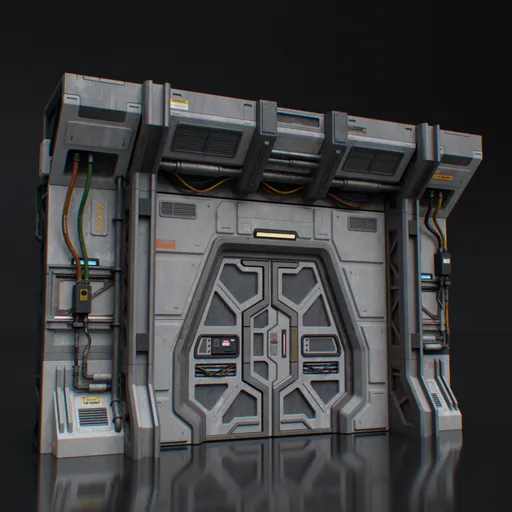 Scifi industrial door