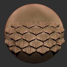 3D sculpting brush imprint of dragon scales for detailed reptilian texture modeling in Blender.