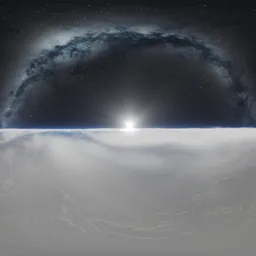 Sci-Fi Above Alien Planet Space