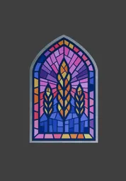 Church glass window style 5