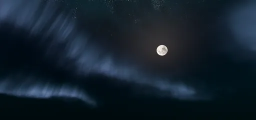 Aurora Fog Moon