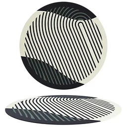 Modern Round organic Rug