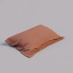 Realistic beige 3D pillow model for Blender, ideal for interior design visualization and CG projects.