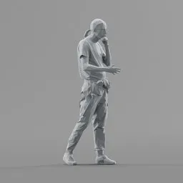 Lowpoly Construction Worker Walking