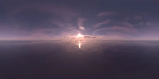 Pink Clouds Sunset Landscape
