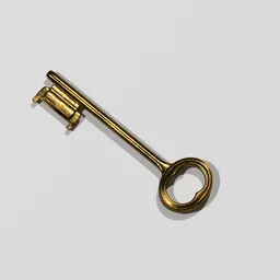 "Explore the beauty of the meticulously crafted 'Shiny Key' 3D model for Blender 3D, with brass instrument and guard details. Rendered in orthographic view, this untextured, gold key asset is perfect for agricultural projects. Available in HD (1024) with a 16:9 aspect ratio."