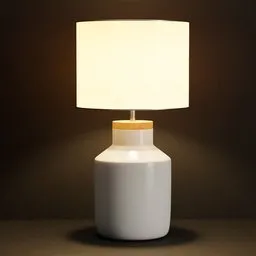 Modern desk lamp with lampshade