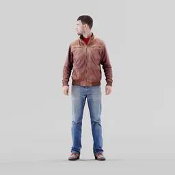 Guy in leather jacket