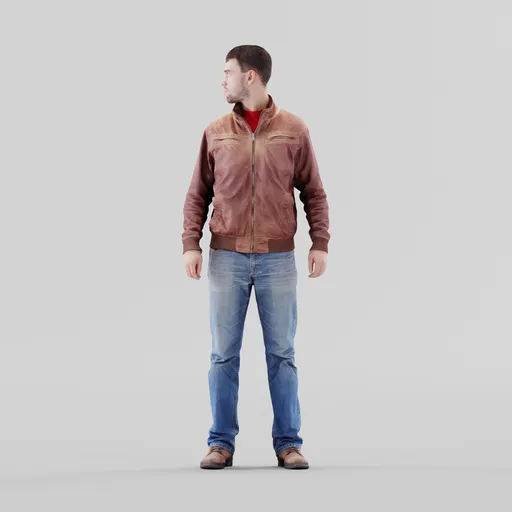 Guy in leather jacket