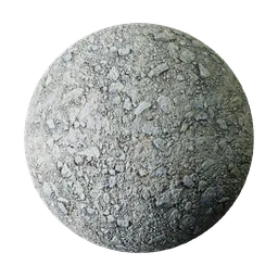 High-quality PBR rocky ground texture for 3D rendering in Blender and other software.