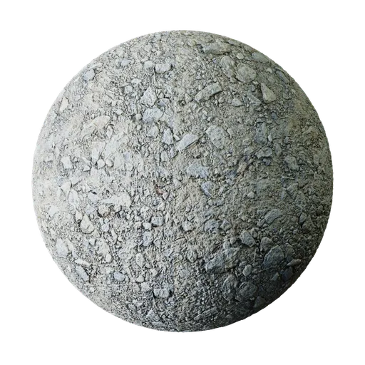 High-quality PBR rocky ground texture for 3D rendering in Blender and other software.