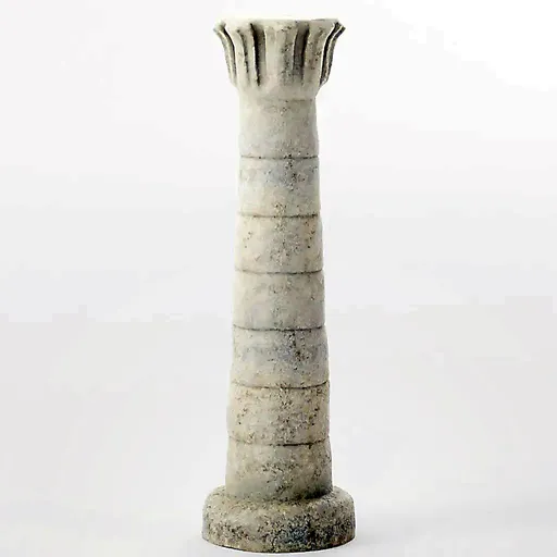 Detailed texture on a 3D-rendered ancient Egyptian stone pillar for Blender, optimized for desert-themed projects.