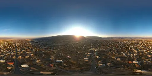Winter Suburban Sunset