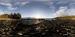 Rocky Ocean Coast Sunset