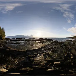 Rocky Ocean Coast Sunset