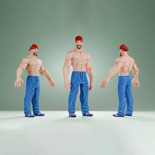 Stylized Male Fighter