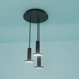 Pablo Cielo 3 Pendant Chandelier Black