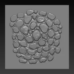 3D Blender sculpting brush creating detailed flat reptile skin scales texture for models.