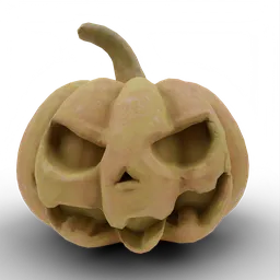 Smiling carved pumpkin 3D model ready for Blender, perfect for Equinox celebrations and spooky scenes.