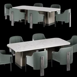 Modern Dining Table & Chairs Set