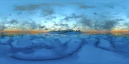 Frozen Sea Dawn HDRI Arctic Blue Horizon