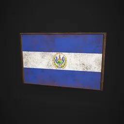 El Salvador Flag Picture Frame