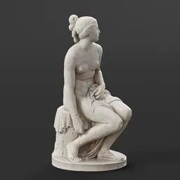 Nymph Preparing For The Bath