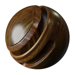 Realistic dark wooden texture with detailed grain, suitable for Blender 3D PBR material rendering.