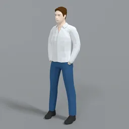 Low Poly Casual Man