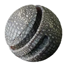 High-resolution seamless 2K PBR crocodile skin texture for 3D Blender materials with realistic reptilian scale details.