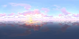 Open sky low morning clouds