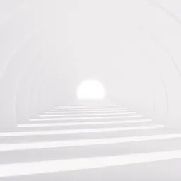 Empty Cicular White Tunnel