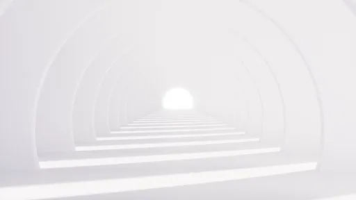 Empty Cicular White Tunnel