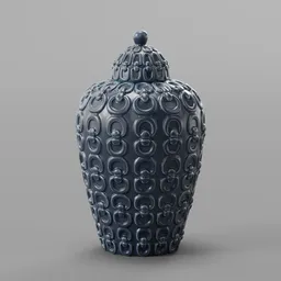 Chain Texture Ceramic Jar
