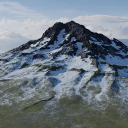 Rocky and Snow Mountain Peak