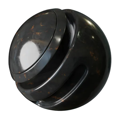 High-quality PBR black and gold marble material with customizable features for Blender 3D rendering.