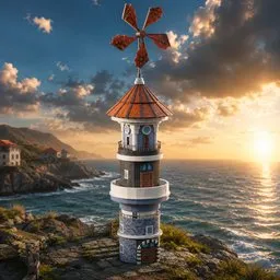 Stylized Windmill Animated
