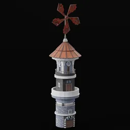 Stylized Windmill Animated