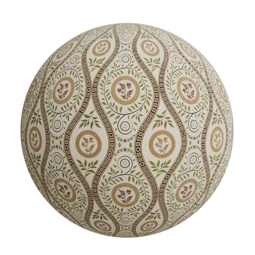 Neo-Classical damask wallpaper