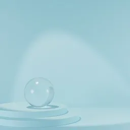 Minimalist rounded podium scene