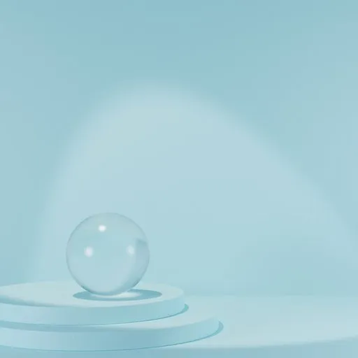 3D-rendered minimalist blue podium with spotlight for product display, ideal for creative professions.
