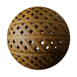 Woven Bamboo Lattice PBR