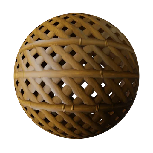 Woven Bamboo Lattice PBR