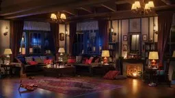 Classic winter Cozy Mood interior