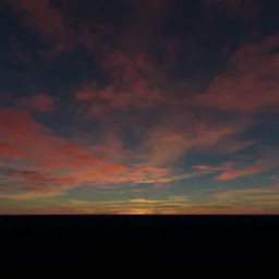 Pink Cloudy Twilight Sky